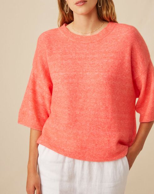 Pull en Laine & Alpaga Fauve fraise