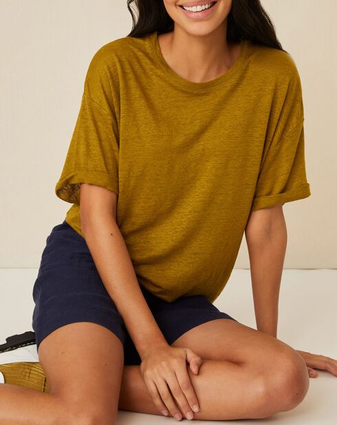T-Shirt 100% Lin Idaline tilleul