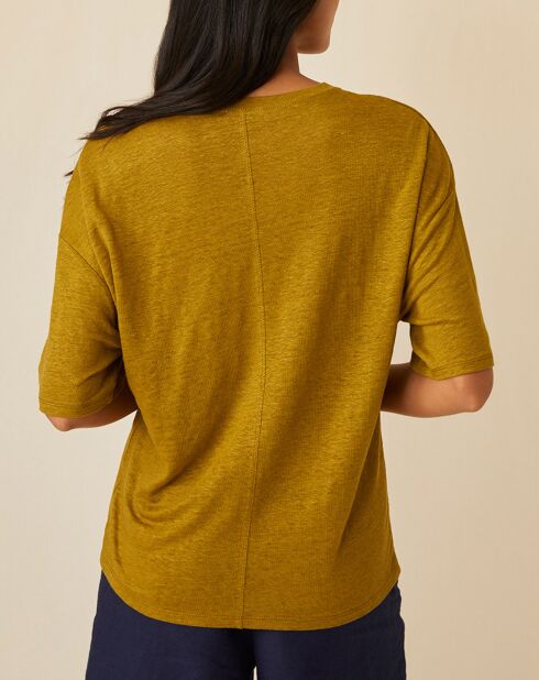 T-Shirt 100% Lin Idaline tilleul
