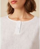 Blouse 100% Lin Eliona blanche