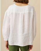 Blouse 100% Lin Eliona blanche