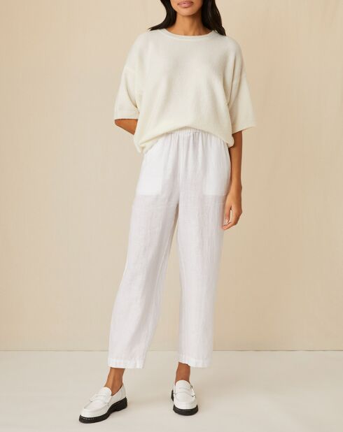 Pantalon 100% Lin Elife blanc