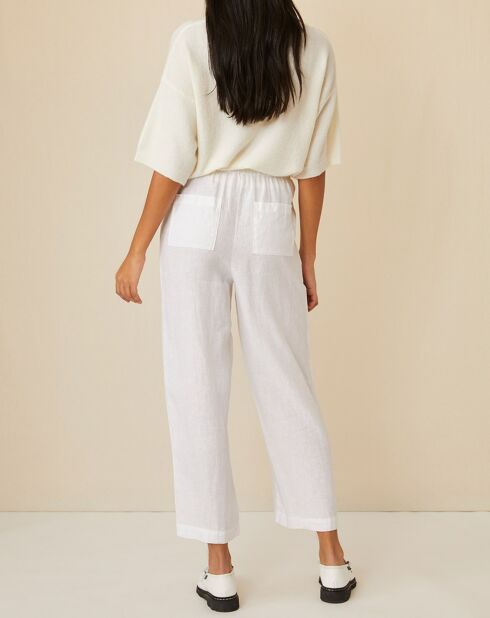 Pantalon 100% Lin Elife blanc
