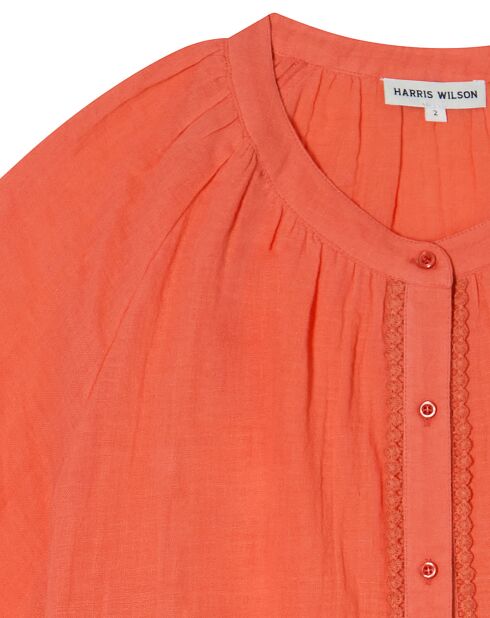 Blouse en Gaze de Coton Emelia fraise