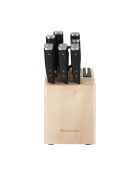 Bloc + 11 couteaux de cuisine Gourmet noir/gris