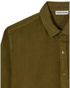 Chemise slim 100% Lin Danny olive