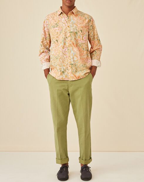 Pantalon chino Dominique olive