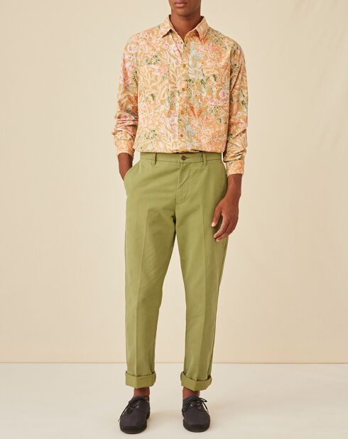 Pantalon chino Dominique olive
