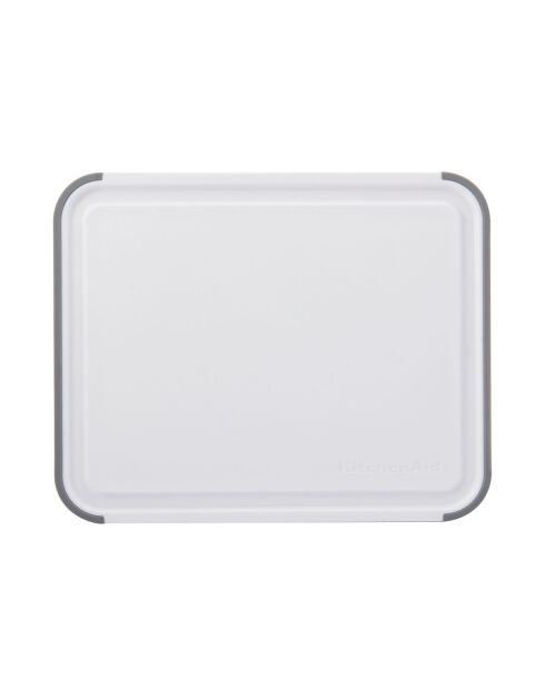 Planche à découper anti dérapante blanche