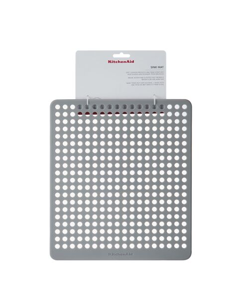 Tapis d'évier en silicone gris