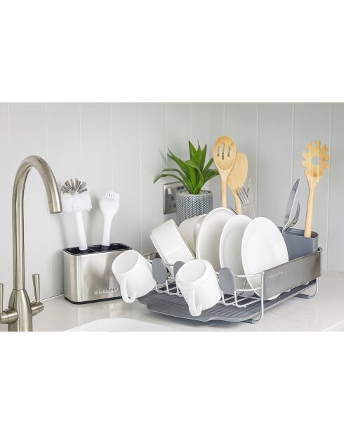 Égouttoir à vaisselle compact gris