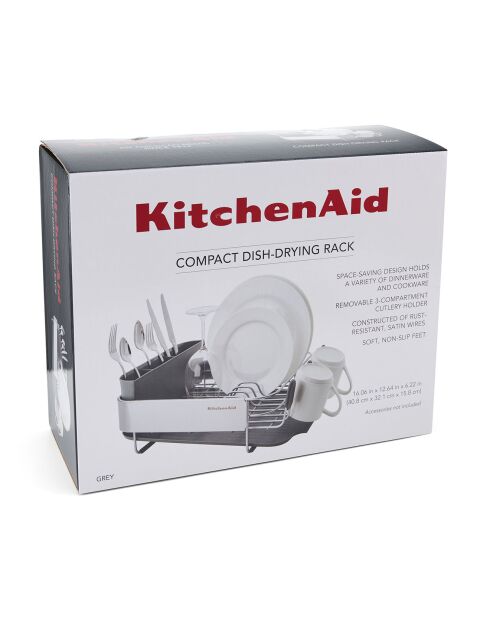 Égouttoir à vaisselle compact gris