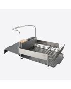 Égouttoir à vaisselle extensible gris