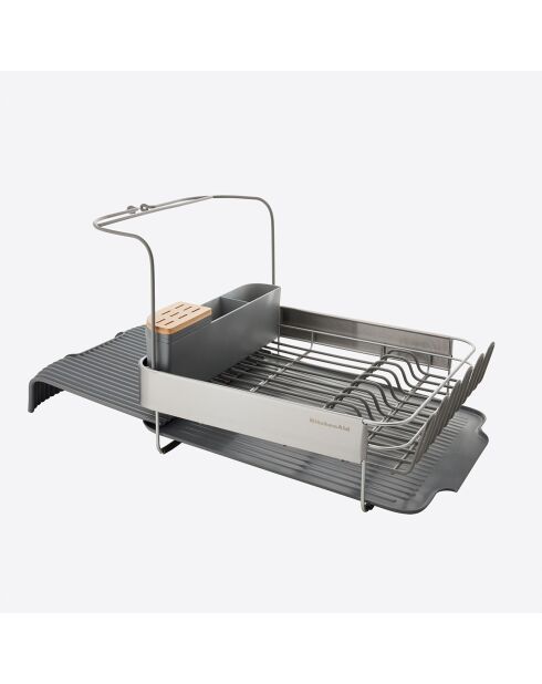 Égouttoir à vaisselle extensible gris