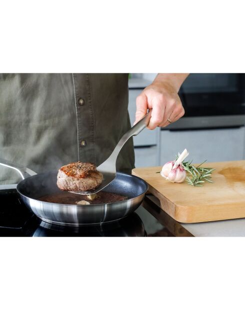 Spatule en acier inoxydable grise