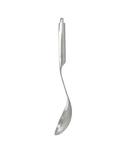 Cuillère à légumes en acier inoxydable grise
