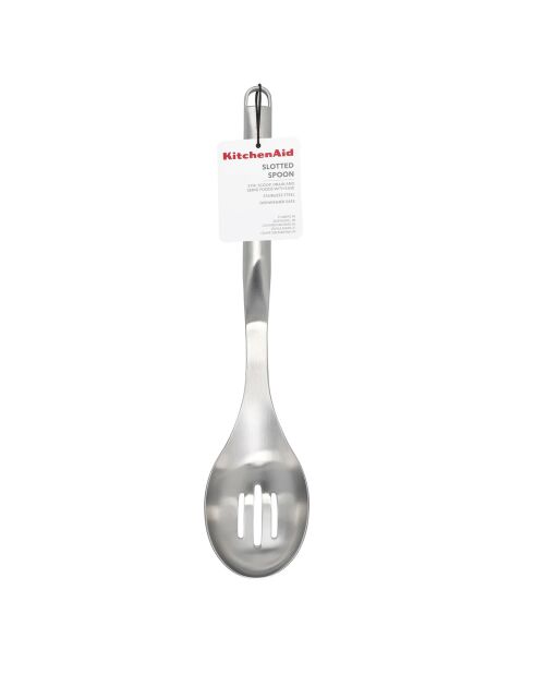 Cuillère à légumes en acier inoxydable grise