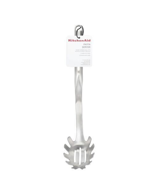 Cuillère à pâtes en acier inoxydable grise