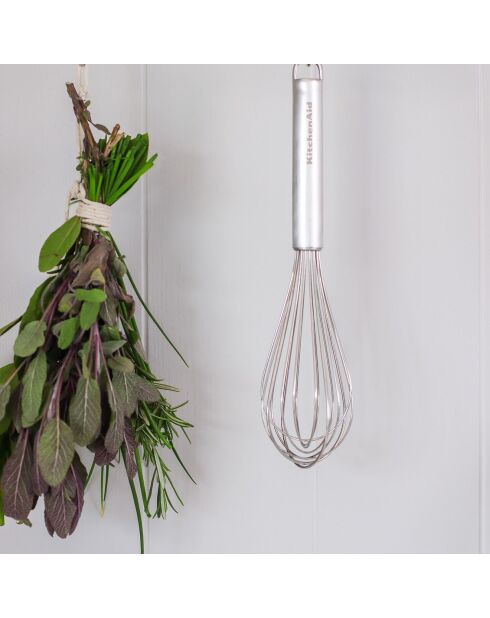 Fouet en acier inoxydable gris