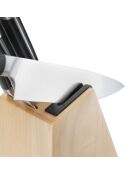 Bloc + 5 couteaux de cuisine Gourmet noir/gris