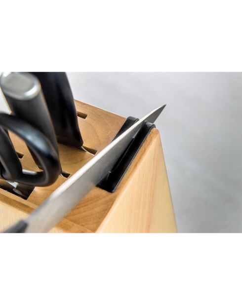 Bloc + 6 couteaux de cuisine Gourmet noir