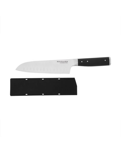Couteau Santoku Gourmet noir/gris