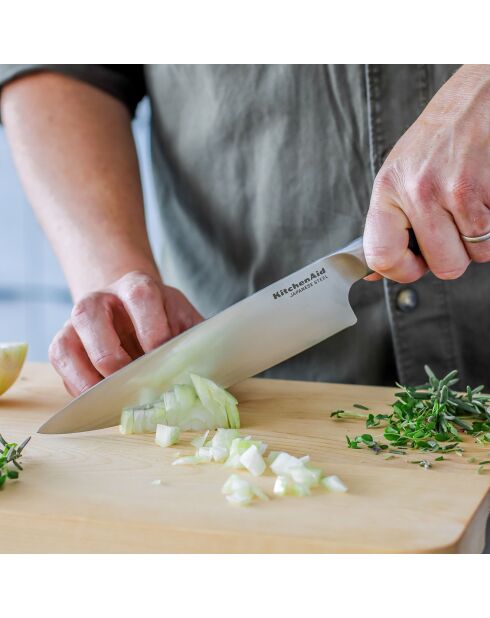 Couteau chef Gourmet noir/gris