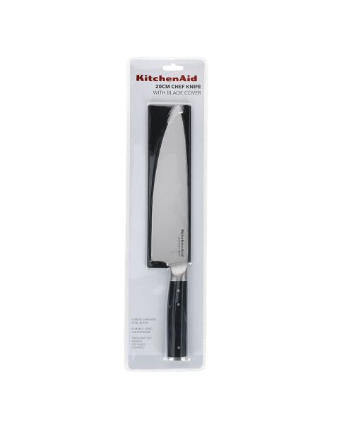Couteau chef Gourmet noir/gris