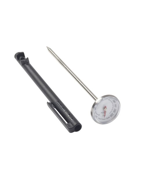 Thermomètre à viande rouge instantané 7°C à 104°C noir