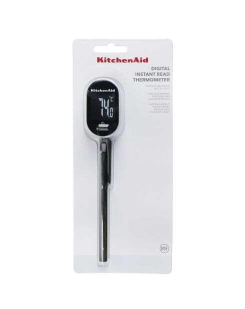 Thermomètre digital pivotant -40°C à 250°C noir
