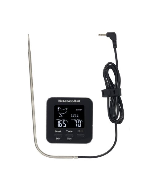 Thermomètre digital avec timer -40°C à 250°C noir