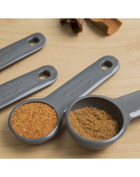 5 Cuillères à mesurer grises