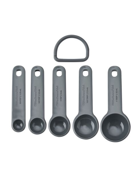 5 Cuillères à mesurer grises