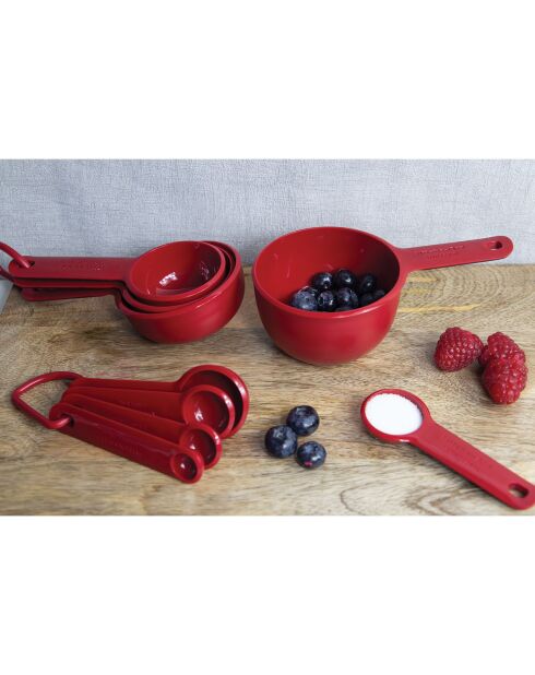 5 Cuillères à mesurer Universel rouges