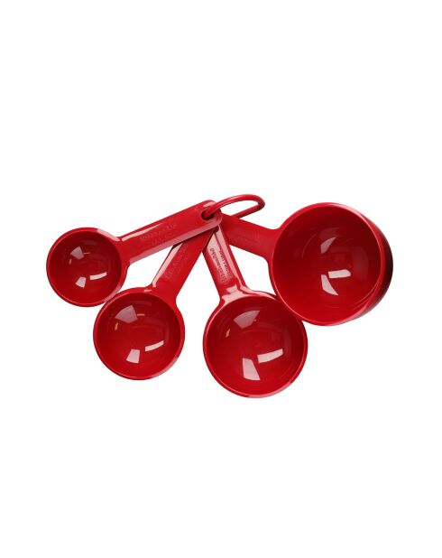 4 Cuillères à mesurer Universel rouges