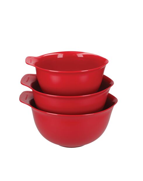 3 Bols mélangeurs Universel rouges