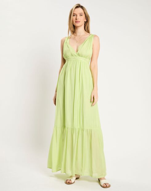 Robe longue dos nageur vert clair