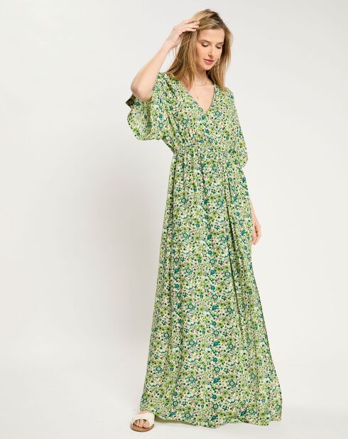 Robe longue Kimono verte