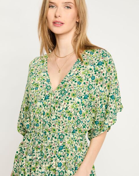 Robe longue Kimono verte