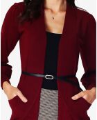 Cardigan en Cachemire & Soie mélangés Caroline bordeaux