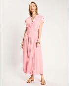 Robe longue rose