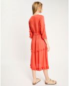 Robe mi-longue rouge