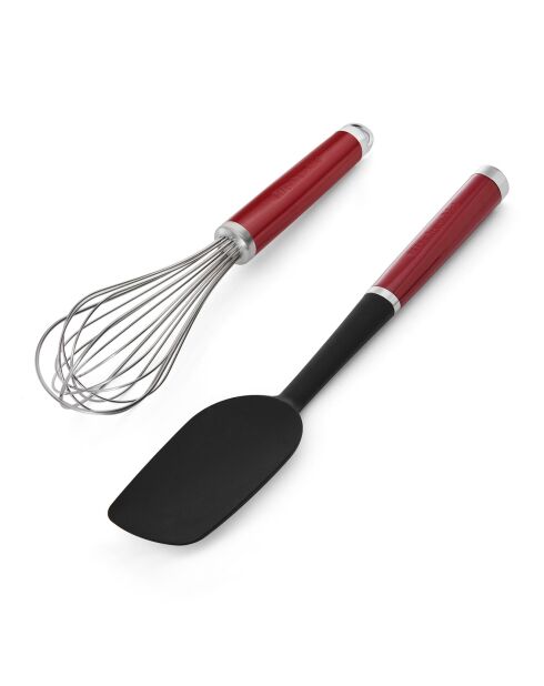 Set à pâtisserie fouet + spatule Core Line rouge