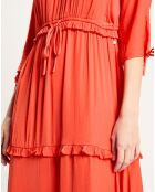 Robe mi-longue rouge