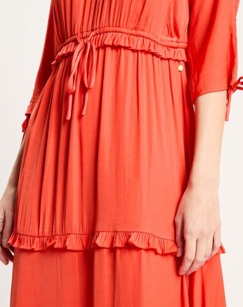 Robe mi-longue rouge