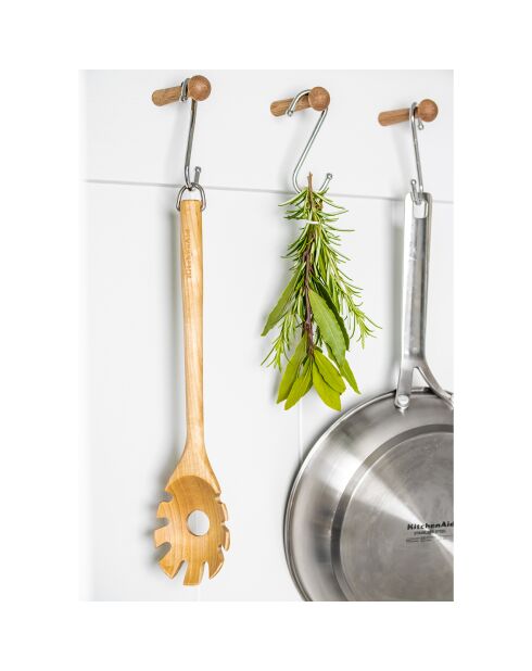 Cuillère à pâtes en bois de bouleau marron