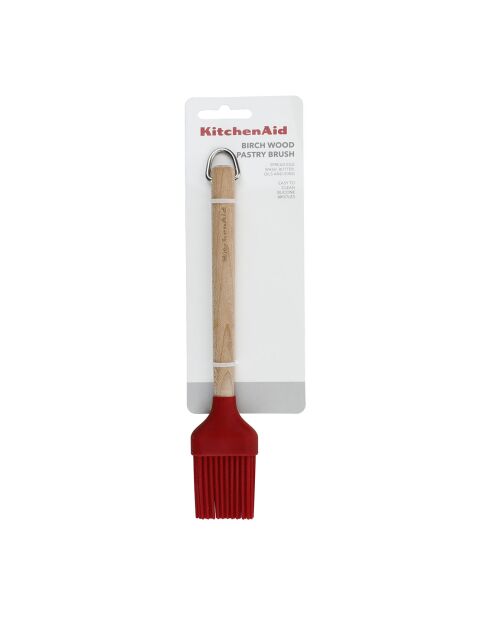 Pinceau à pâtisserie manche bois de bouleau rouge