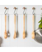 4 ustensiles de cuisine en bois de bouleau marron