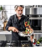 Wok avec couvercle Multiply gris - D.28 cm