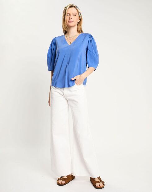 Top fluide bleu moyen